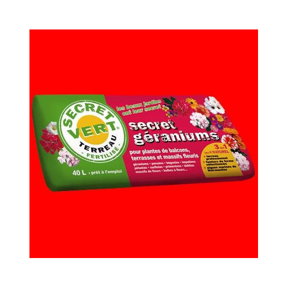 Terreau secret geraniums Terreau secret geraniums