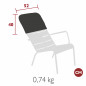 LUXEMBOURG  APPUI-TÊTE FAUTEUIL BAS