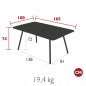 LUXEMBOURG TABLE 165 X 100 CM LUXEMBOURG TABLE 165 X 100 CM