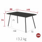 LUXEMBOURG TABLE 143 X 80 CM LUXEMBOURG TABLE 143 X 80 CM