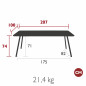 LUXEMBOURG TABLE 207 X 100 CM LUXEMBOURG TABLE 207 X 100 CM