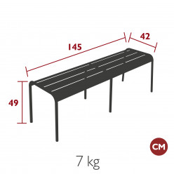 LUXEMBOURG  BANC 3/4 PLACES